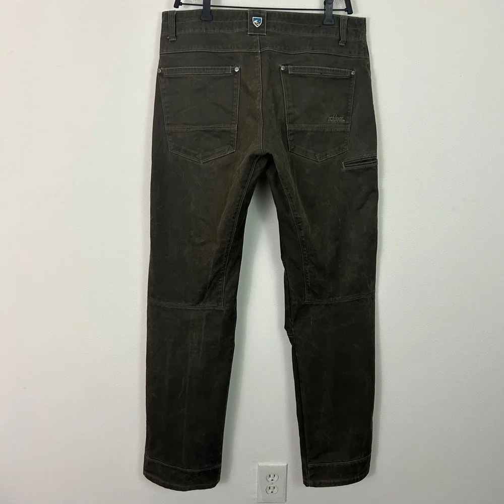 Kuhl Rydr Mens 34x34 Dark Brown Articulated Workwear Outdoor Hiking Pants